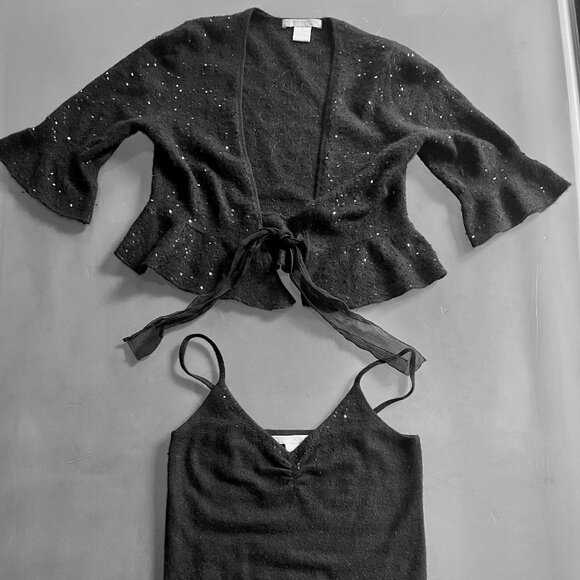 Vintage Rebecca Taylor sequined sweater set sz S - Picture 4 of 7